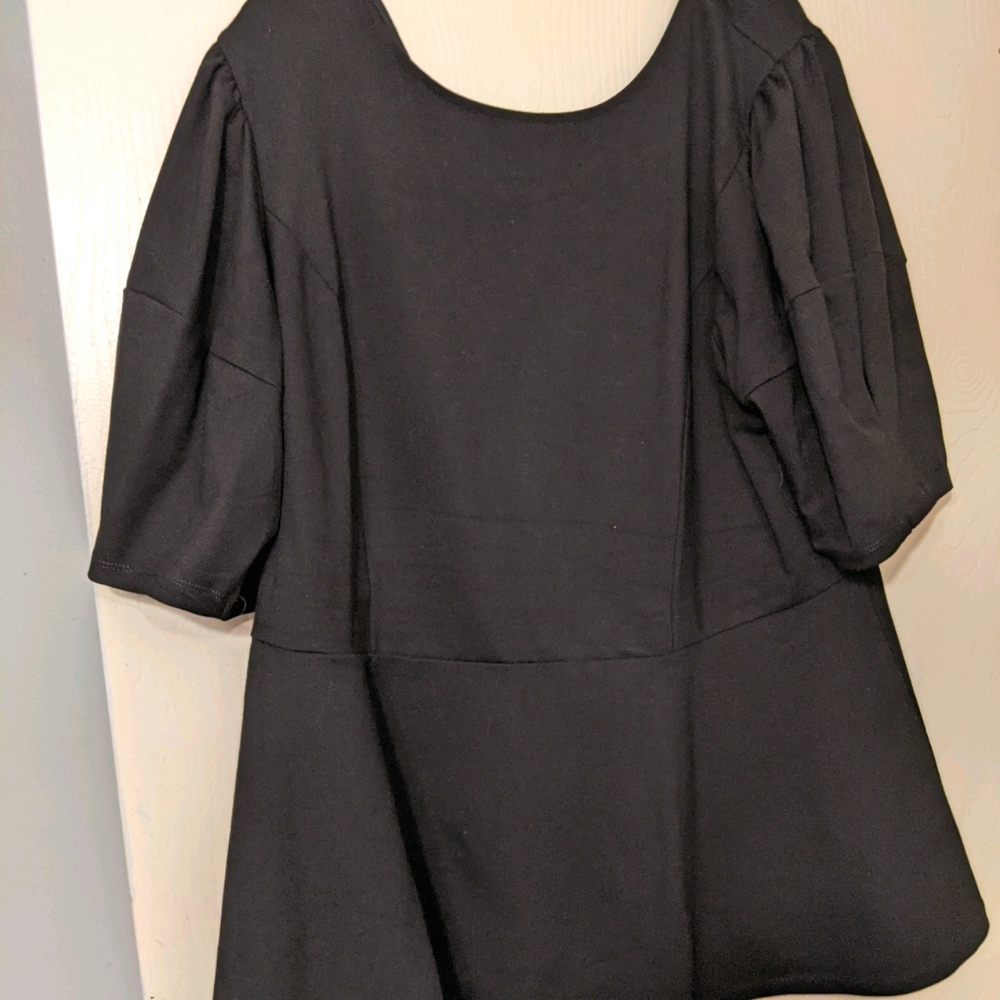 Puff sleeve peplum top Eloquii